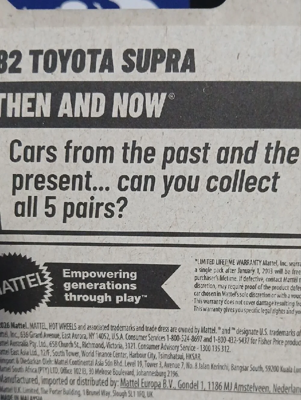 Hot Wheels '82 Toyota Supra Silver Die-Cast Hot Wheels Car